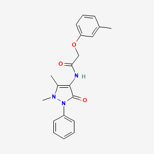 molecular formula C20H21N3O3 B4558051 N-(1,5-dimethyl-3-oxo-2-phenyl-2,3-dihydro-1H-pyrazol-4-yl)-2-(3-methylphenoxy)acetamide 