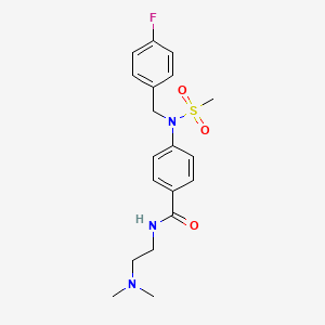 molecular formula C19H24FN3O3S B4558084 N-[2-(二甲胺基)乙基]-4-[(4-氟苄基)(甲磺酰)氨基]苯甲酰胺 