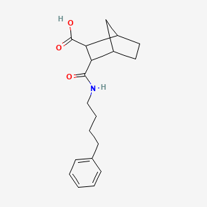molecular formula C19H25NO3 B4558092 3-{[(4-phenylbutyl)amino]carbonyl}bicyclo[2.2.1]heptane-2-carboxylic acid 