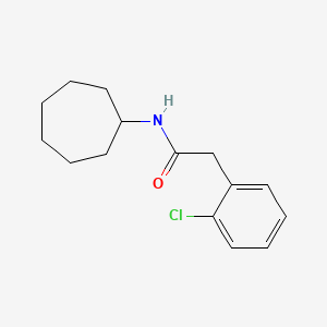 molecular formula C15H20ClNO B4558101 2-(2-chlorophenyl)-N-cycloheptylacetamide 