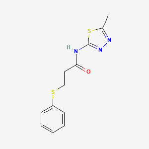 molecular formula C12H13N3OS2 B4558115 N-(5-甲基-1,3,4-噻二唑-2-基)-3-(苯硫基)丙酰胺 