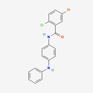 molecular formula C19H14BrClN2O B4558133 N-(4-anilinophenyl)-5-bromo-2-chlorobenzamide 