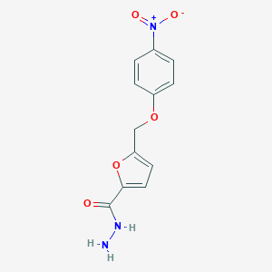 molecular formula C12H11N3O5 B455814 5-[(4-Nitrophenoxy)methyl]furan-2-carbohydrazide CAS No. 438219-77-3