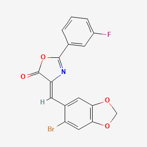 4-[(6-bromo-1,3-benzodioxol-5-yl)methylene]-2-(3-fluorophenyl)-1,3-oxazol-5(4H)-one