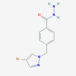 molecular formula C11H11BrN4O B455817 4-[(4-bromo-1H-pyrazol-1-yl)methyl]benzohydrazide CAS No. 512809-88-0