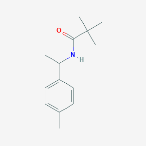 molecular formula C14H21NO B4558170 2,2-dimethyl-N-[1-(4-methylphenyl)ethyl]propanamide 