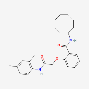 N-cyclooctyl-2-{2-[(2,4-dimethylphenyl)amino]-2-oxoethoxy}benzamide