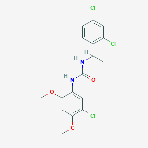 molecular formula C17H17Cl3N2O3 B4558189 N-(5-氯-2,4-二甲氧基苯基)-N'-[1-(2,4-二氯苯基)乙基]脲 