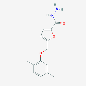 molecular formula C14H16N2O3 B455819 5-[(2,5-Dimethylphenoxy)methyl]furan-2-carbohydrazide CAS No. 375350-27-9