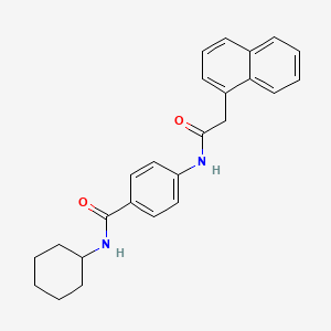 molecular formula C25H26N2O2 B4558196 N-cyclohexyl-4-[(1-naphthylacetyl)amino]benzamide 