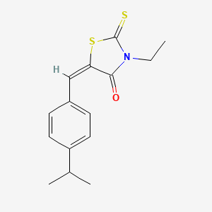 molecular formula C15H17NOS2 B4558221 3-ethyl-5-(4-isopropylbenzylidene)-2-thioxo-1,3-thiazolidin-4-one 