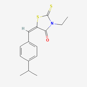 molecular formula C15H17NOS2 B4558221 3-乙基-5-(4-异丙苯亚甲基)-2-硫代-1,3-噻唑烷-4-酮 