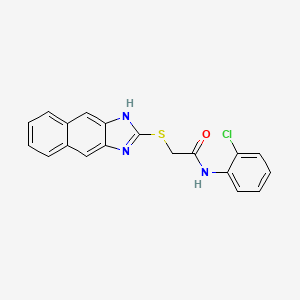 molecular formula C19H14ClN3OS B4558234 N-(2-chlorophenyl)-2-(1H-naphtho[2,3-d]imidazol-2-ylthio)acetamide 