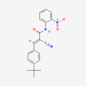 molecular formula C20H19N3O3 B4558238 3-(4-tert-butylphenyl)-2-cyano-N-(2-nitrophenyl)acrylamide 