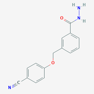 molecular formula C15H13N3O2 B455824 3-[(4-Cyanophenoxy)methyl]benzohydrazide CAS No. 438219-44-4