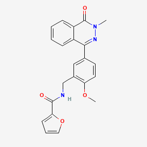 molecular formula C22H19N3O4 B4558242 N-[2-methoxy-5-(3-methyl-4-oxo-3,4-dihydro-1-phthalazinyl)benzyl]-2-furamide 