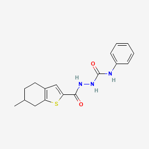 2-[(6-methyl-4,5,6,7-tetrahydro-1-benzothien-2-yl)carbonyl]-N-phenylhydrazinecarboxamide