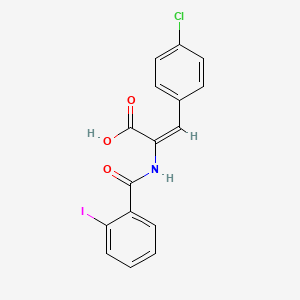 molecular formula C16H11ClINO3 B4558246 3-(4-氯苯基)-2-[(2-碘苯甲酰)氨基]丙烯酸 