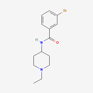 molecular formula C14H19BrN2O B4558249 3-bromo-N-(1-ethyl-4-piperidinyl)benzamide 