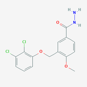 molecular formula C15H14Cl2N2O3 B455825 3-[(2,3-Dichlorophenoxy)methyl]-4-methoxybenzohydrazide CAS No. 438218-58-7