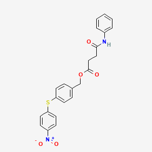 molecular formula C23H20N2O5S B4558250 4-[(4-硝基苯基)硫代]苄基 4-苯胺基-4-氧代丁酸酯 