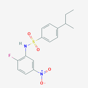 molecular formula C16H17FN2O4S B4558255 4-叔丁基-N-(2-氟-5-硝基苯基)苯磺酰胺 