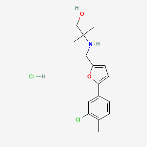 molecular formula C16H21Cl2NO2 B4558263 2-({[5-(3-chloro-4-methylphenyl)-2-furyl]methyl}amino)-2-methylpropan-1-ol hydrochloride 