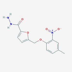 molecular formula C13H13N3O5 B455827 5-[(4-甲基-2-硝基苯氧基)甲基]-2-呋喃酰肼 CAS No. 364626-47-1