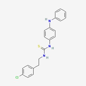 molecular formula C21H20ClN3S B4558278 N-(4-anilinophenyl)-N'-[2-(4-chlorophenyl)ethyl]thiourea 