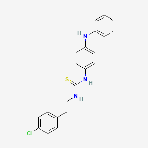 molecular formula C21H20ClN3S B4558278 N-(4-苯胺基苯基)-N'-[2-(4-氯苯基)乙基]硫脲 