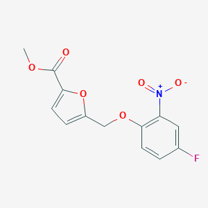 molecular formula C13H10FNO6 B455828 Methyl 5-[(4-fluoro-2-nitrophenoxy)methyl]furan-2-carboxylate CAS No. 438218-50-9
