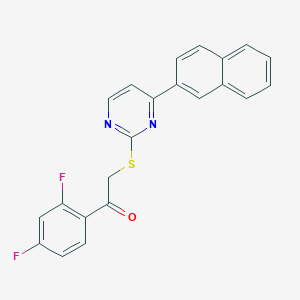 1-(2,4-difluorophenyl)-2-{[4-(2-naphthyl)-2-pyrimidinyl]thio}ethanone