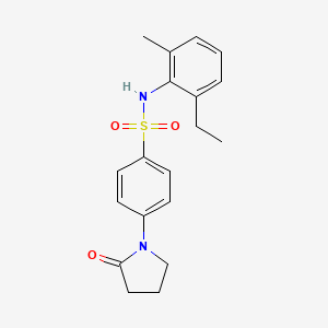 molecular formula C19H22N2O3S B4558297 N-(2-ethyl-6-methylphenyl)-4-(2-oxo-1-pyrrolidinyl)benzenesulfonamide 