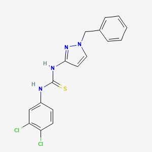 molecular formula C17H14Cl2N4S B4558298 N-(1-benzyl-1H-pyrazol-3-yl)-N'-(3,4-dichlorophenyl)thiourea 