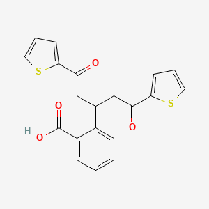 2-[3-oxo-1-[2-oxo-2-(2-thienyl)ethyl]-3-(2-thienyl)propyl]benzoic acid