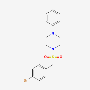 molecular formula C17H19BrN2O2S B4558309 1-[(4-bromobenzyl)sulfonyl]-4-phenylpiperazine 