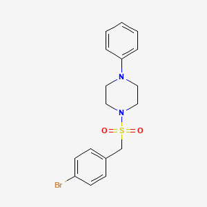 molecular formula C17H19BrN2O2S B4558309 1-[(4-溴苯甲基)磺酰基]-4-苯基哌嗪 