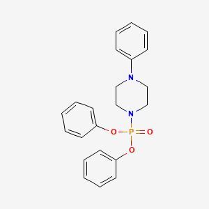molecular formula C22H23N2O3P B4558311 diphenyl (4-phenyl-1-piperazinyl)phosphonate 