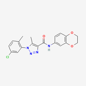 molecular formula C19H17ClN4O3 B4558334 1-(5-氯-2-甲基苯基)-N-(2,3-二氢-1,4-苯并二氧杂环-6-基)-5-甲基-1H-1,2,3-三唑-4-甲酰胺 