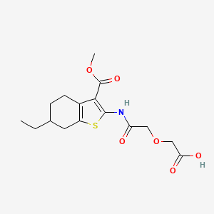 (2-{[6-ethyl-3-(methoxycarbonyl)-4,5,6,7-tetrahydro-1-benzothien-2-yl]amino}-2-oxoethoxy)acetic acid