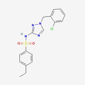 molecular formula C17H17ClN4O2S B4558389 N-[1-(2-chlorobenzyl)-1H-1,2,4-triazol-3-yl]-4-ethylbenzenesulfonamide 