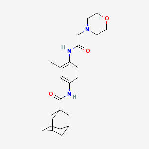 molecular formula C24H33N3O3 B4558401 N-{3-methyl-4-[(4-morpholinylacetyl)amino]phenyl}-1-adamantanecarboxamide 