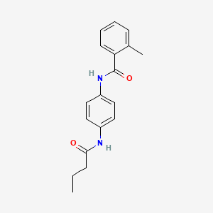 molecular formula C18H20N2O2 B4558407 N-[4-(butyrylamino)phenyl]-2-methylbenzamide 