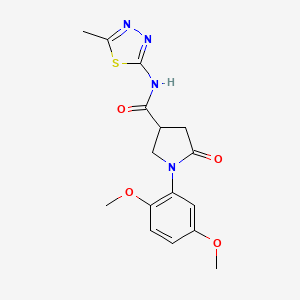 1-(2,5-dimethoxyphenyl)-N-(5-methyl-1,3,4-thiadiazol-2-yl)-5-oxo-3-pyrrolidinecarboxamide