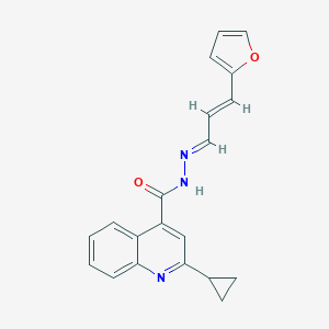 molecular formula C20H17N3O2 B455844 2-cyclopropyl-N'-[3-(2-furyl)-2-propenylidene]-4-quinolinecarbohydrazide 