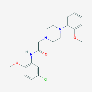 molecular formula C21H26ClN3O3 B4558441 N-(5-氯-2-甲氧基苯基)-2-[4-(2-乙氧基苯基)-1-哌嗪基]乙酰胺 