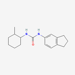 molecular formula C17H24N2O B4558445 N-(2,3-二氢-1H-茚-5-基)-N'-(2-甲基环己基)脲 