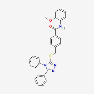 4-{[(4,5-diphenyl-4H-1,2,4-triazol-3-yl)thio]methyl}-N-(2-methoxyphenyl)benzamide