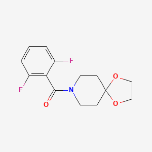 molecular formula C14H15F2NO3 B4558469 8-(2,6-二氟苯甲酰基)-1,4-二氧杂-8-氮杂螺[4.5]癸烷 