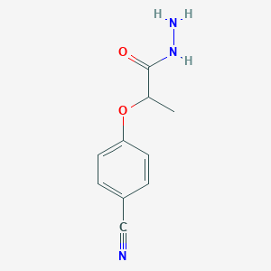 molecular formula C10H11N3O2 B455848 2-(4-Cyanophenoxy)propanehydrazide CAS No. 438219-13-7